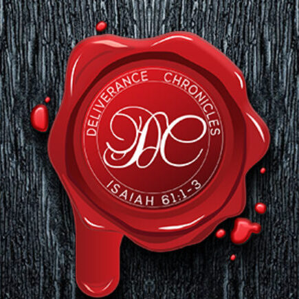 A red wax seal with the word " deliverance chronicles " on it.
