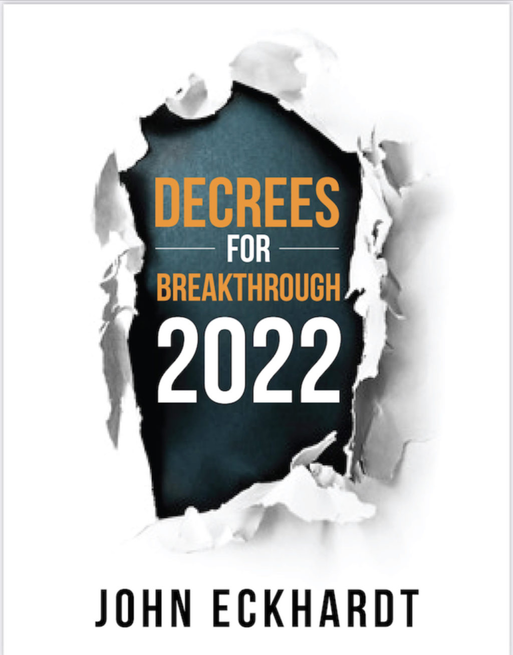 A poster with the words " decrees for breakthrough 2 0 2 2 ".