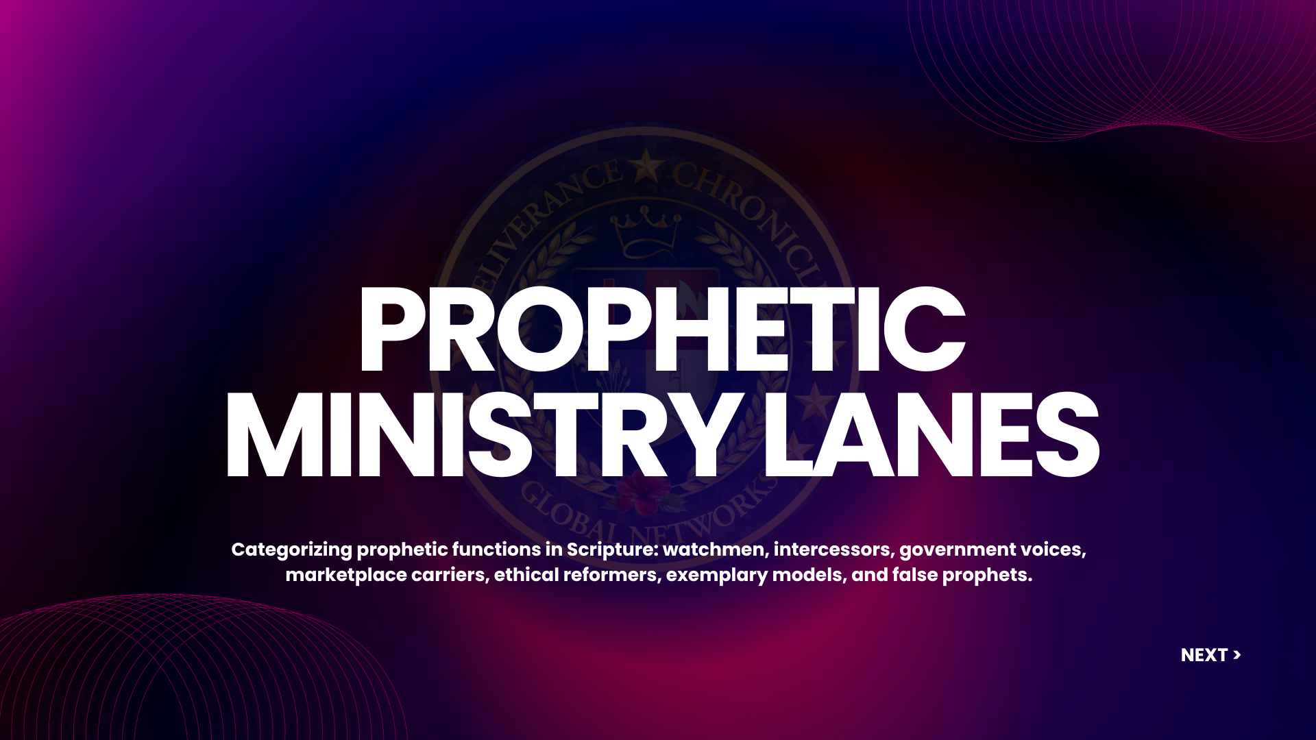 Prophetic Ministry Lanes
